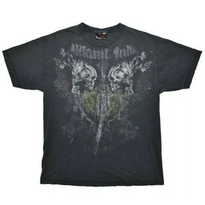 2008 Miami Ink Skull Graphic Tee Shirt Size Large